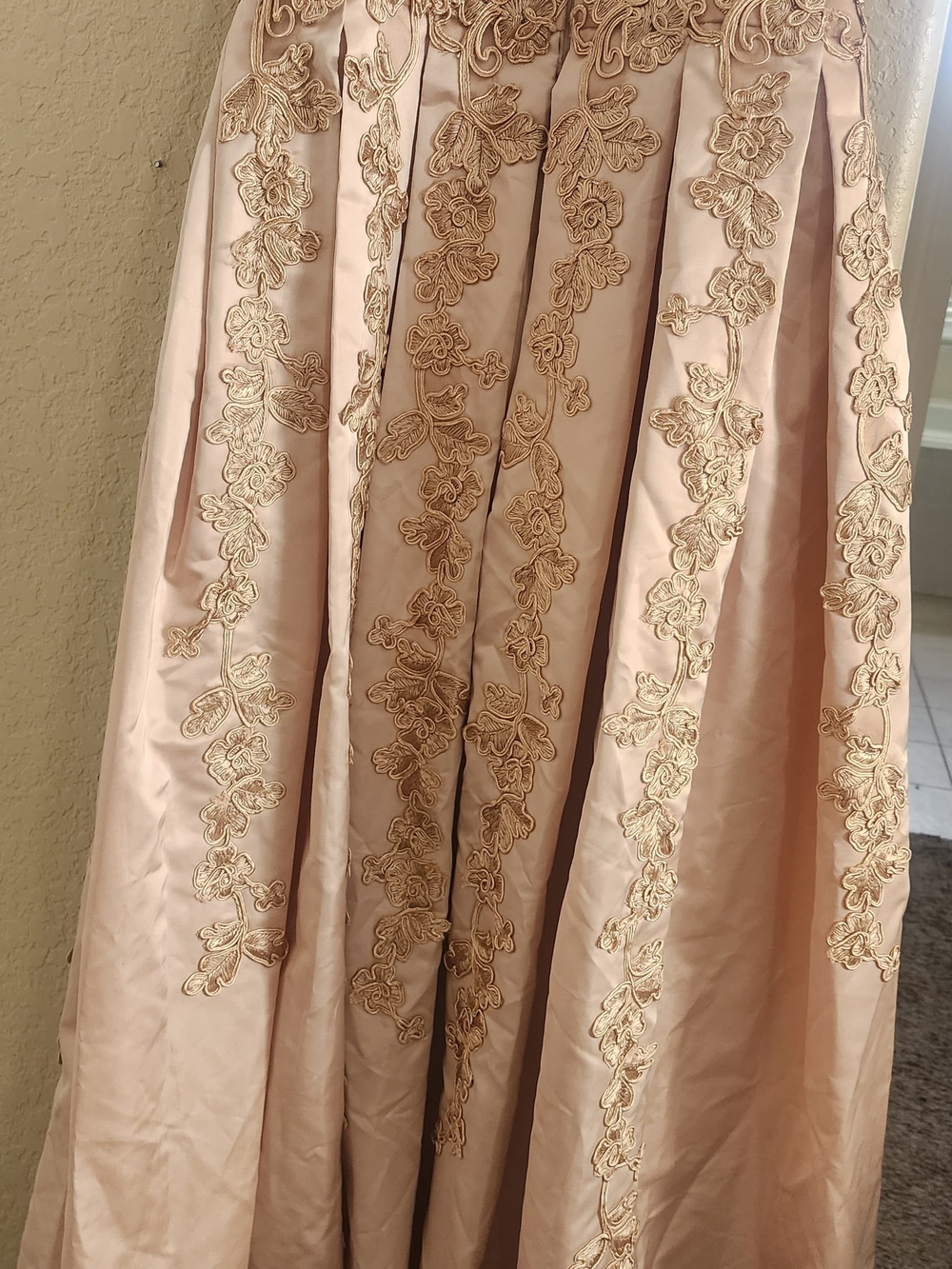 Elegant Blush Pink Embroidered Formal Gown | Lace Maxi Dress | Evening Prom Wedd